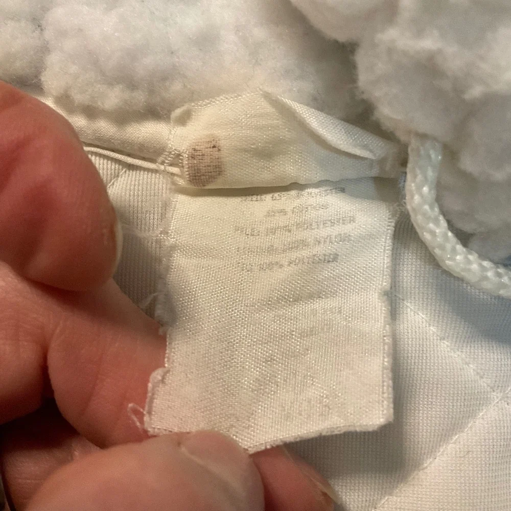 Vintage Snowsuit Baby Bunting Blue Embroidered Hand Foot Covers Removable Hooded